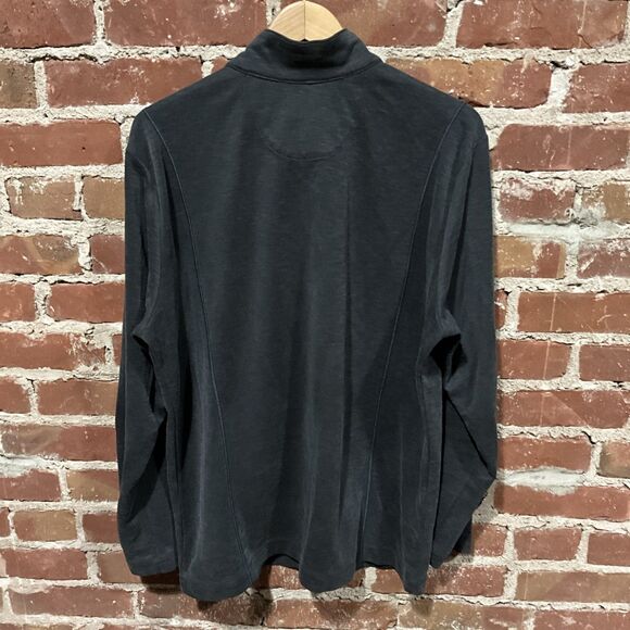 Tommy Bahama Sweater Men Large Gray Island Zone Quarter Zip - Picture 3 of 3